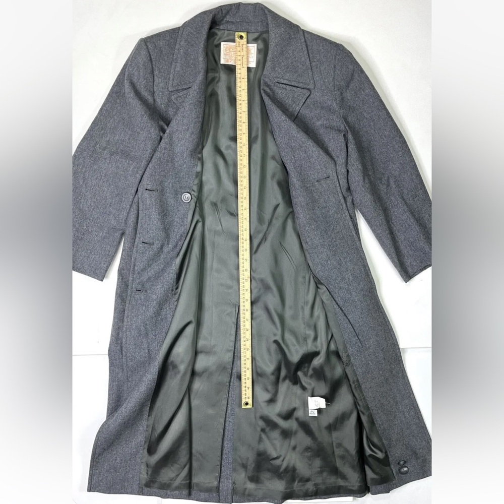 Pendleton Coat Women’s Size 12 100% Virgin Wool Long Gray Vintage - Picture 11 of 13